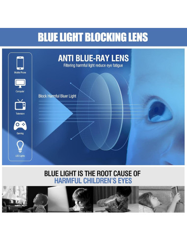 Gafas de luz azul DUCO K028 para niños 6 a 10 años
