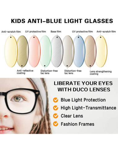 Gafas de luz azul DUCO K028 para niños 6 a 10 años