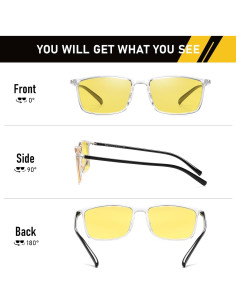 Gafas Amarillas Polarizadas DUCO para Mujeres con Visión Nocturna 2