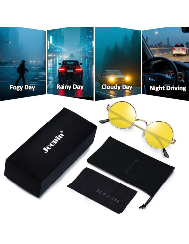 Gafas de sol redondas Joopin UV400 unisex ligeras y cómodas