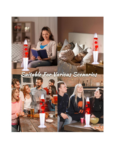 Lámpara de Magma Roja QQP 33.99 cm Decorativa para Niños