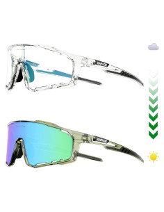 Gafas de Ciclismo KAPVOE Fotoquímicas HD Verde