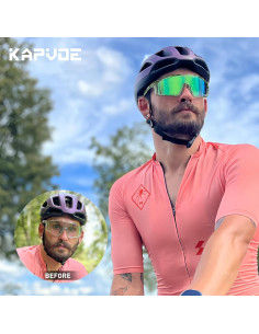 Gafas de Ciclismo KAPVOE Fotoquímicas HD Verde 2
