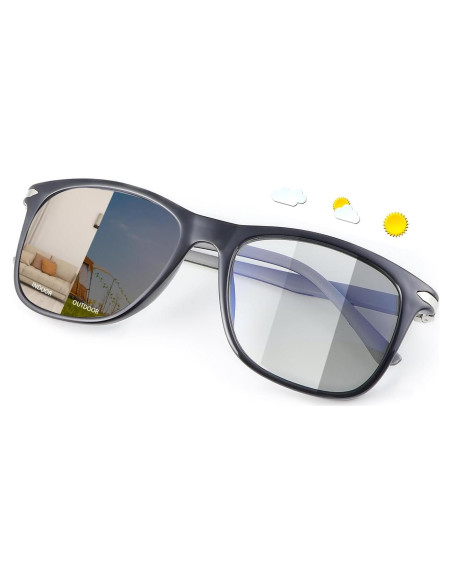 Gafas de sol fotocromáticas PEEPAI UV400 anti-luz azul
