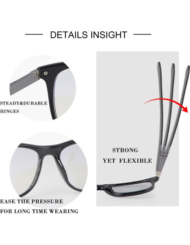 Gafas de sol fotocromáticas PEEPAI UV400 anti-luz azul