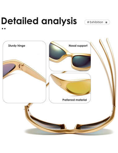 Gafas de Sol Polarizadas KIMORN Envolventes Amarillas