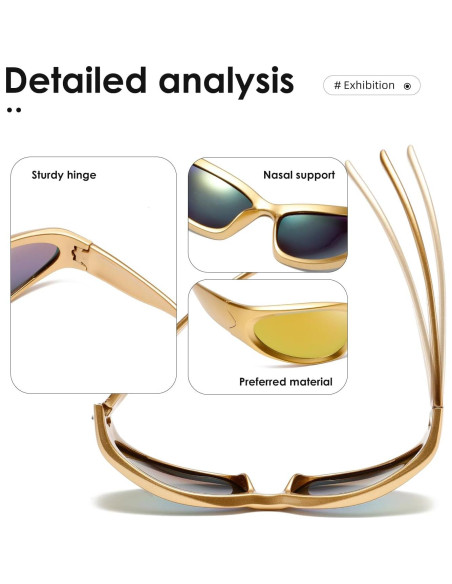 Gafas de Sol Polarizadas KIMORN Envolventes Amarillas