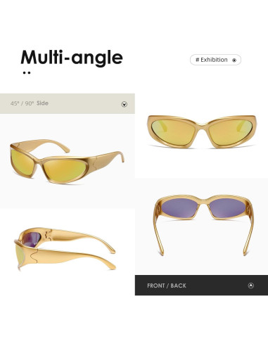 Gafas de Sol Polarizadas KIMORN Envolventes Amarillas