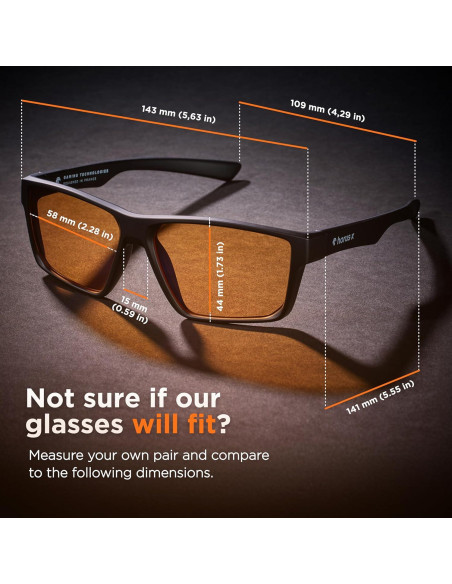 Gafas de Juego Horus X Ámbar - Protección Luz Azul UV400 Gafas de Juego Horus X Ámbar - Protección Luz Azul UV400