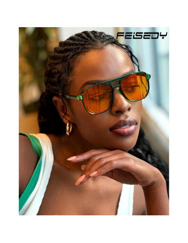 Gafas Anti Luz Azul FEISEDY G2835 Verde Transparente