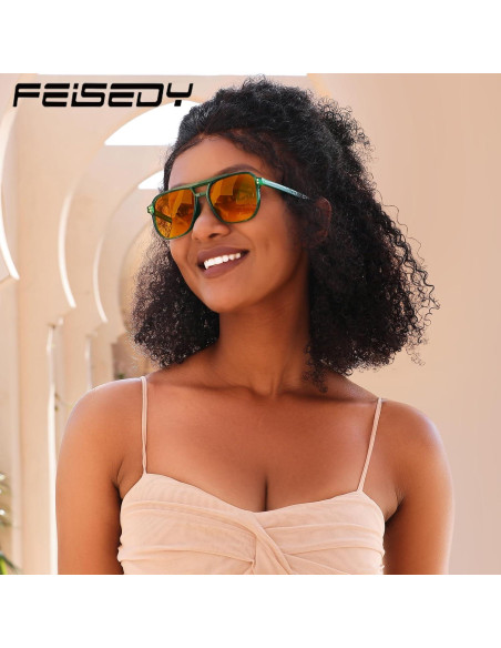 Gafas Anti Luz Azul FEISEDY G2835 Verde Transparente