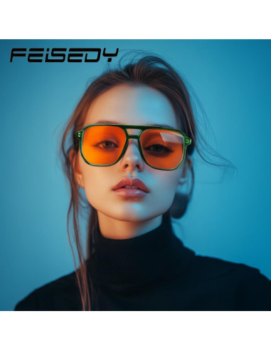 Gafas Anti Luz Azul FEISEDY G2835 Verde Transparente