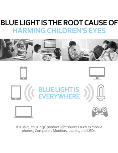 Gafas de luz azul SEEAFUN para niños 3-12 años UV400
