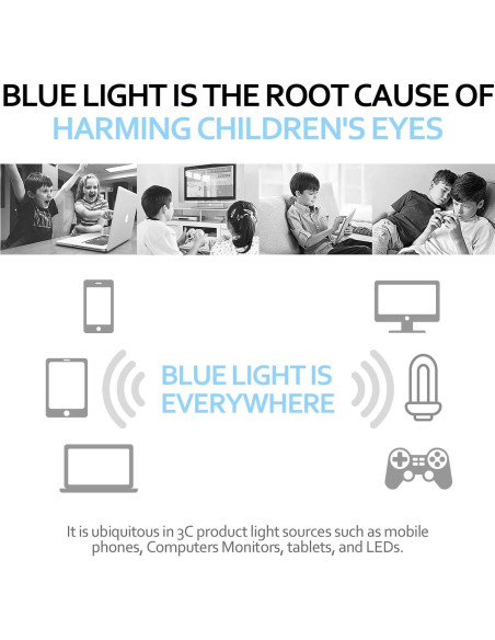 Gafas de luz azul SEEAFUN para niños 3-12 años UV400