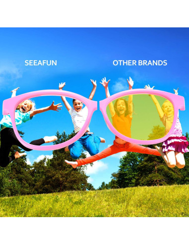 Gafas de luz azul SEEAFUN para niños 3-12 años UV400