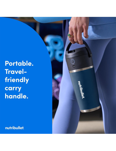Licuadora Portátil NutriBullet Flip 20 oz Sin Cable Índigo