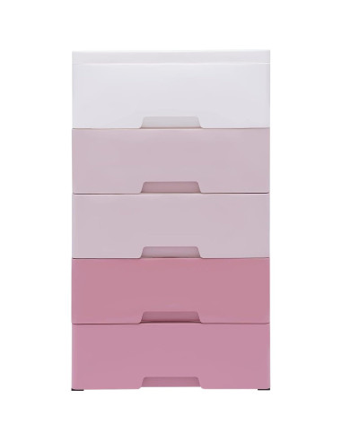 Armario de Almacenamiento SanBouSi 5 Cajones Rosa 84cm