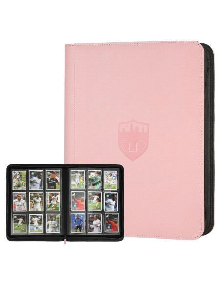 Carpeta de Tarjetas GERMUN 9 Bolsillos Rosa para 360 Tarjetas Carpeta de Tarjetas GERMUN 9 Bolsillos Rosa para 360 Tarjetas