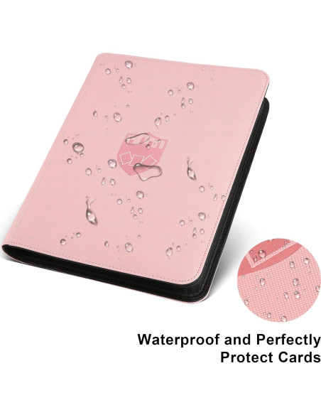 Carpeta de Tarjetas GERMUN 9 Bolsillos Rosa para 360 Tarjetas Carpeta de Tarjetas GERMUN 9 Bolsillos Rosa para 360 Tarjetas