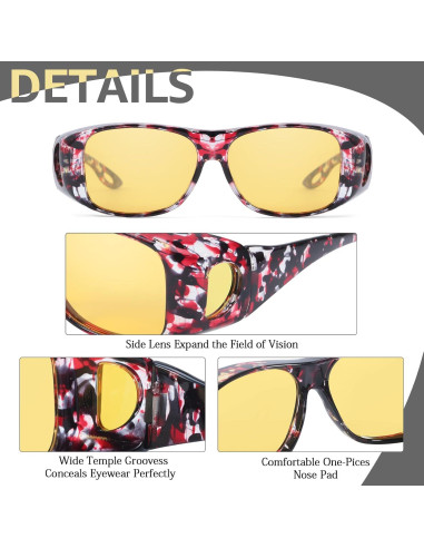 Gafas de Conducción Nocturna Myiaur Polarizadas Amarillas