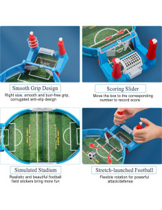 Futbolín de Mesa IELECMG 55x28 cm para 2 Jugadores 2