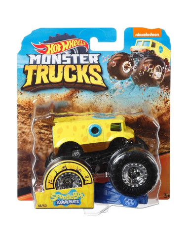 Set Camiones Monstruo Hot Wheels + Auto Aplastable 1:64