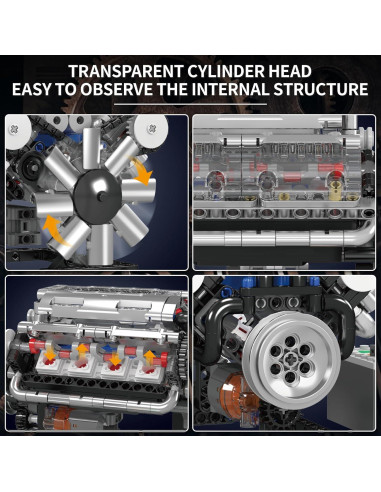 Set de Construcción Mould King V8 Motor 535 Piezas