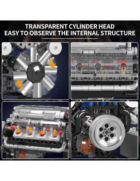 Set de Construcción Mould King V8 Motor 535 Piezas