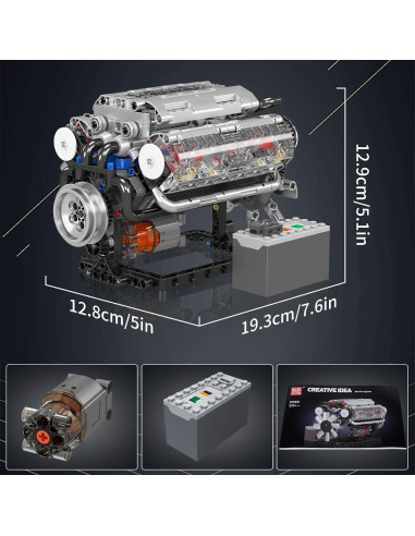 Set de Construcción Mould King V8 Motor 535 Piezas