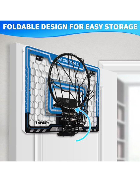 Canasta de Baloncesto AOKESI Mini LED Plegable para Puerta