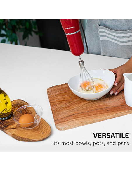 Batidora de Inmersión OVENTE HS565, 300W, 2 Velocidades, Rojo