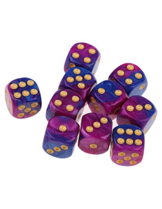 10 Dados Poliedricos D6 Acrílicos 16mm Yiotfandoll RPG