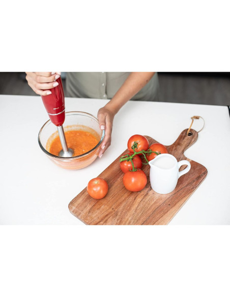 Batidora de Inmersión OVENTE HS565, 300W, 2 Velocidades, Rojo