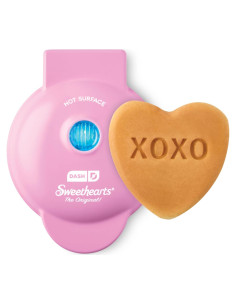 Mini Waffle Maker DASH x Sweethearts Corazón 10 cm Rosa