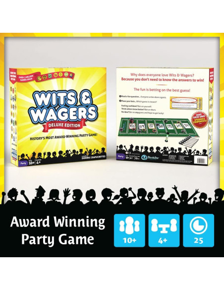 Juego de Mesa Wits & Wagers Deluxe North Star - Trivia 4+ Jugadores