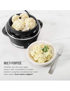 Cocedor de Huevos Chefman RJ24-V2, 6 Huevos, Negro 2