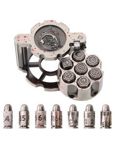 Juego de Dados de Metal Diceevil con Contenedor Revolver