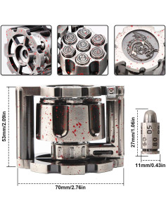 Juego de Dados de Metal Diceevil con Contenedor Revolver 2