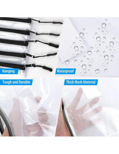 18 Bolsas de Cremallera A4 YOPCDJ Semitransparentes