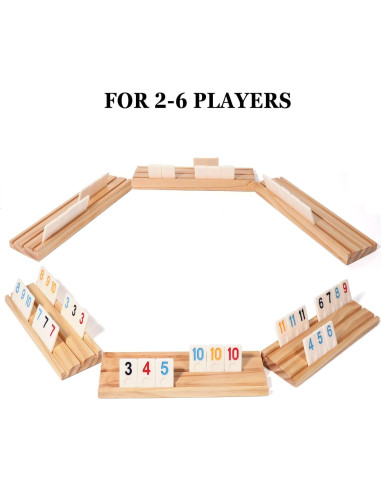 Juego de Rummy Elanbells para 2-6 Jugadores con 160 Fichas