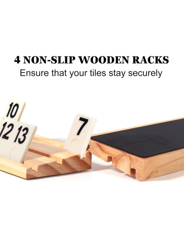 Juego de Rummy Elanbells para 2-6 Jugadores con 160 Fichas