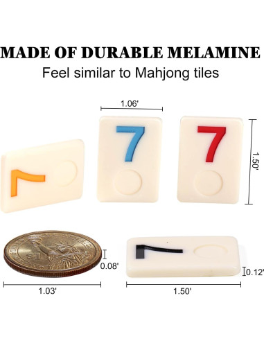 Juego de Rummy Elanbells para 2-6 Jugadores con 160 Fichas