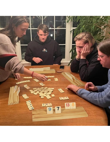 Juego de Rummy Elanbells para 2-6 Jugadores con 160 Fichas