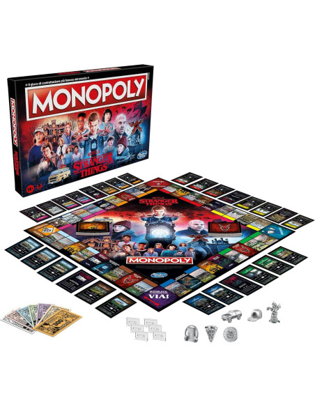 Juego de Mesa Hasbro Monopoly Stranger Things 1-6 Jugadores Juego de Mesa Hasbro Monopoly Stranger Things 1-6 Jugadores