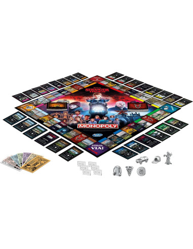 Juego de Mesa Hasbro Monopoly Stranger Things 1-6 Jugadores