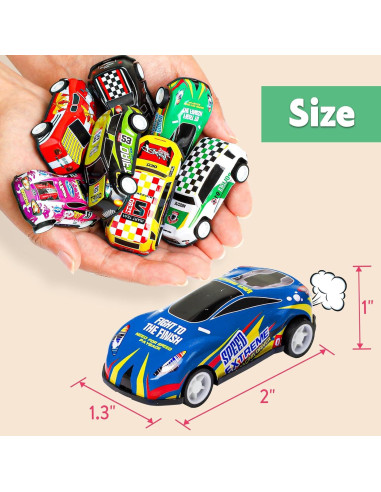 Juguetes de Coches Retroceso AZEN 30 Pcs Miniaturas