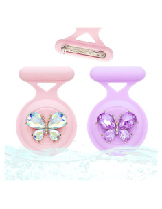 Paquete de 2 Sujetadores Impermeables XEEWEN para Airtag Mariposa