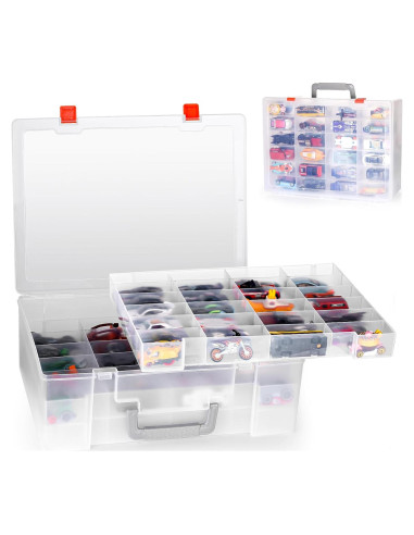 Caja de Almacenamiento RHCOM 72 Compartimentos Transparente