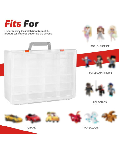 Caja de Almacenamiento RHCOM 72 Compartimentos Transparente