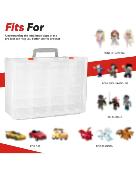 Caja de Almacenamiento RHCOM 72 Compartimentos Transparente Caja de Almacenamiento RHCOM 72 Compartimentos Transparente